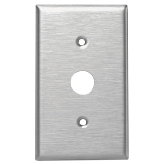 LEVITON 84001-40 Wallplate 1 Gangs Stainless Steel 4-1/2 in Lx 69.85 mm W