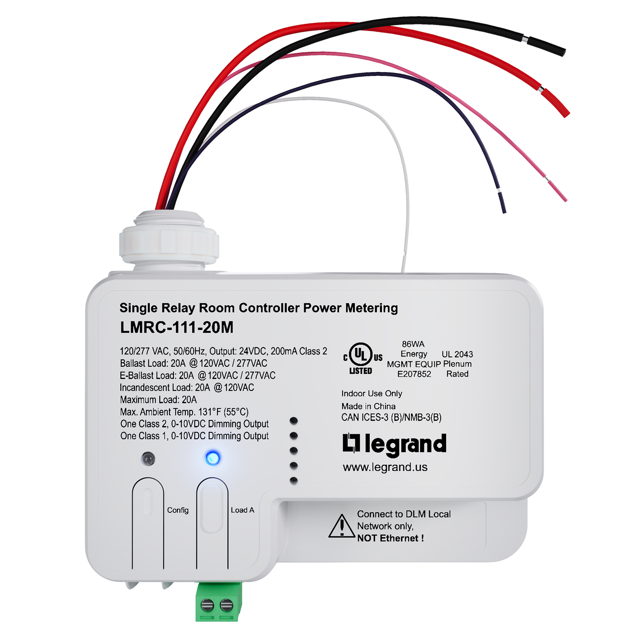 Wattstopper LMRC-111-20M DLM 1-Relay Rm Controller 0-10V 20A Metered ...
