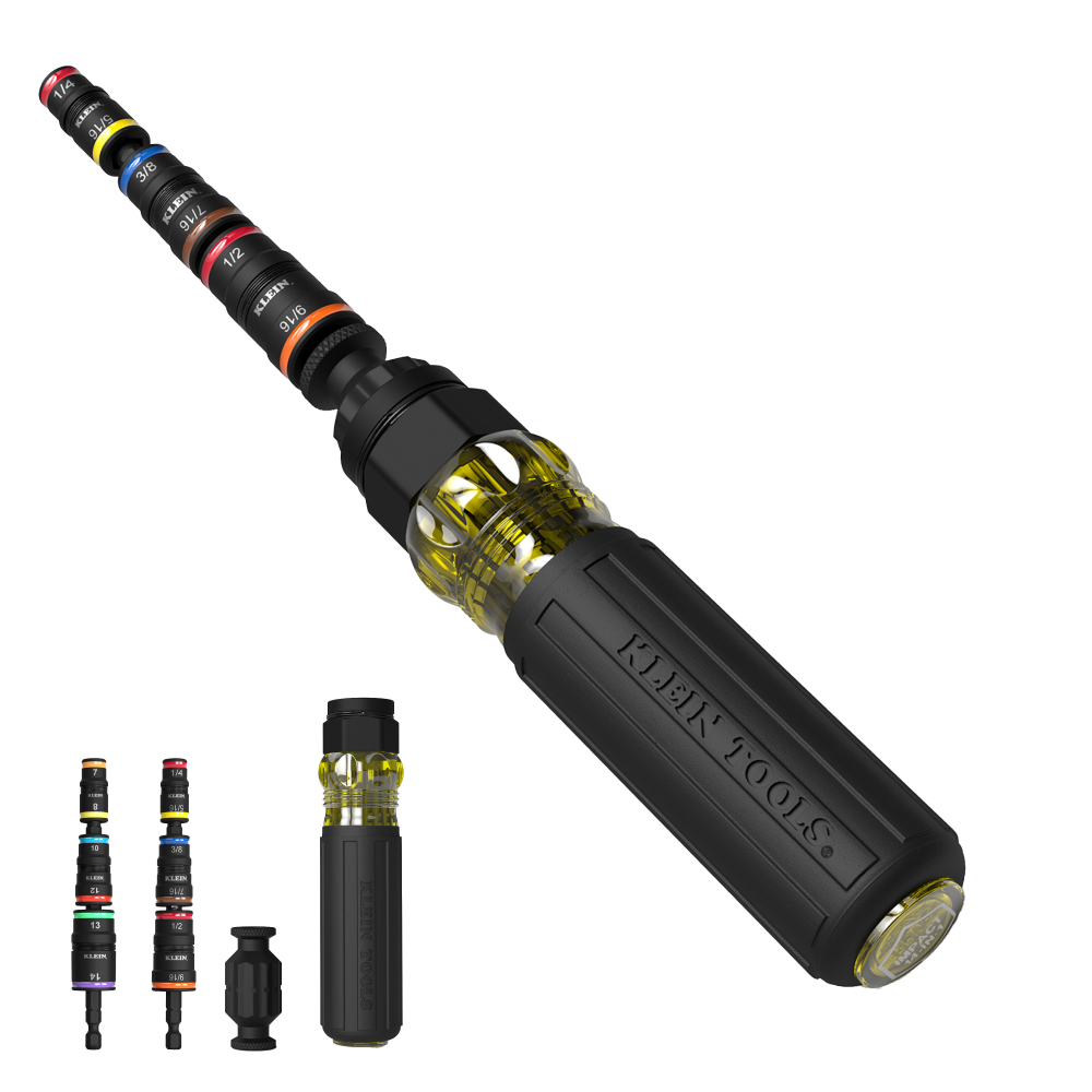 Product image for Klein 32914HD 14-in-1 Impact Rated Flip Socket Set