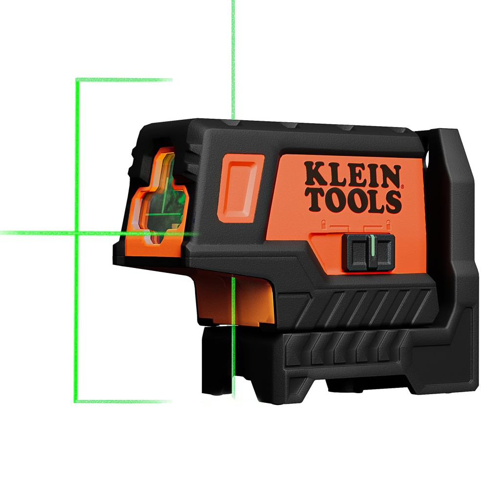 Product image for Klein 93MCLPG Compact Green Cross-Line Laser Level with Plumb Spot