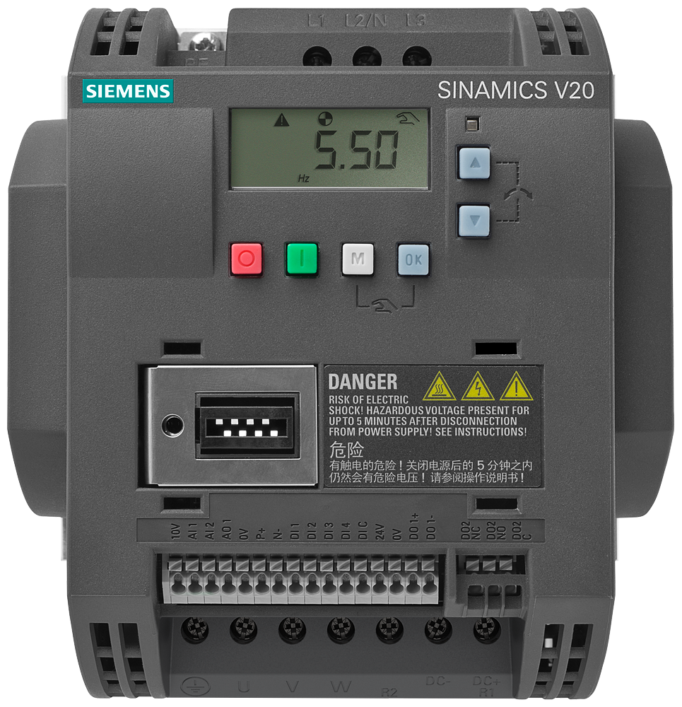 6SL3210-5BB12-5UV1 SINAMICS V20 0.25 KW SÜRÜCÜ - Siemens Programlayıcı