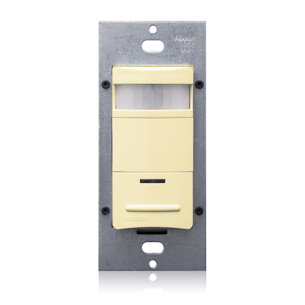 Product image for Leviton ODS10-IDI Decora Wall Switch PIR Occupancy Sensor, Ivory