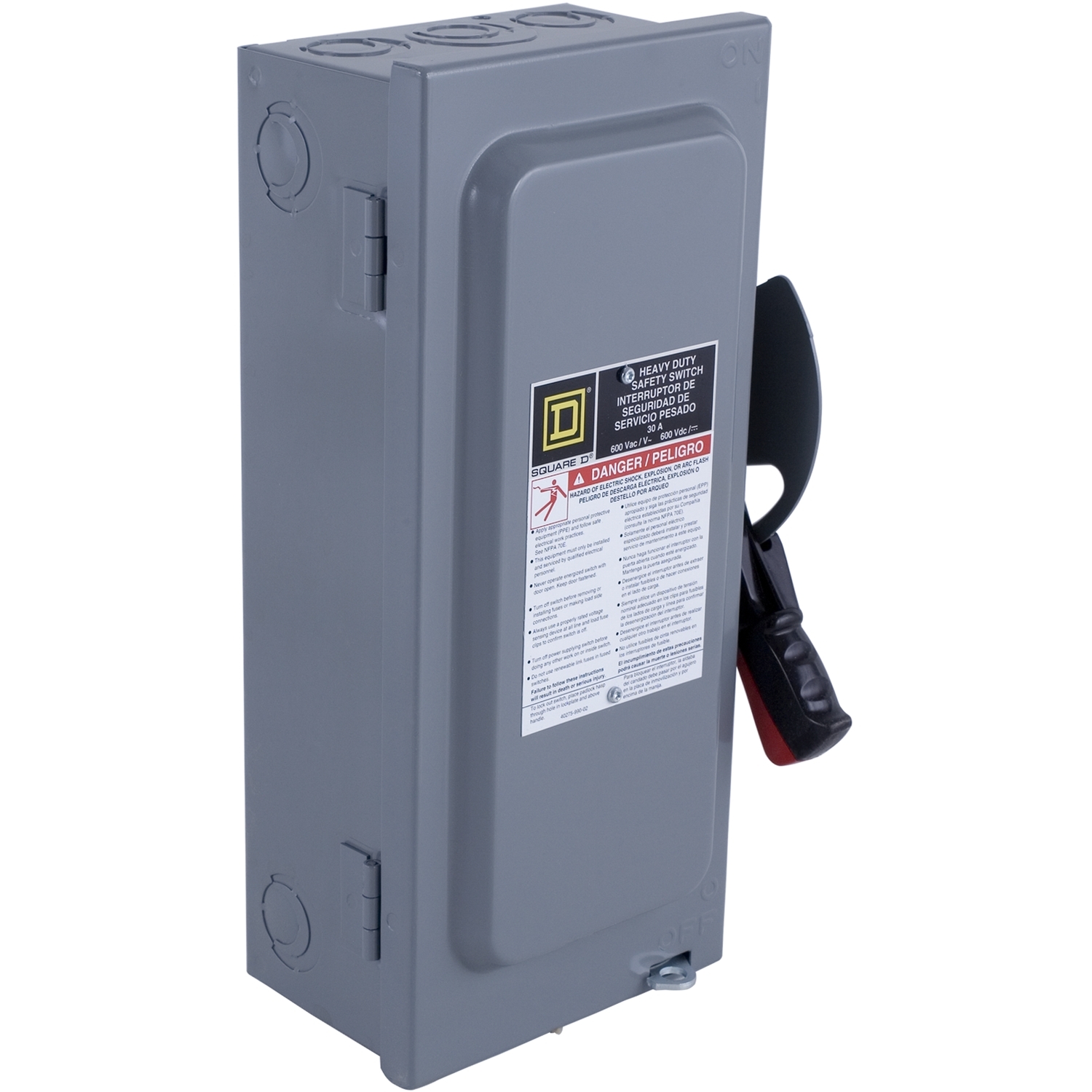 Square D HU463 Switch Not Fusible Heavy Duty 600V 100A 4P | Gordon