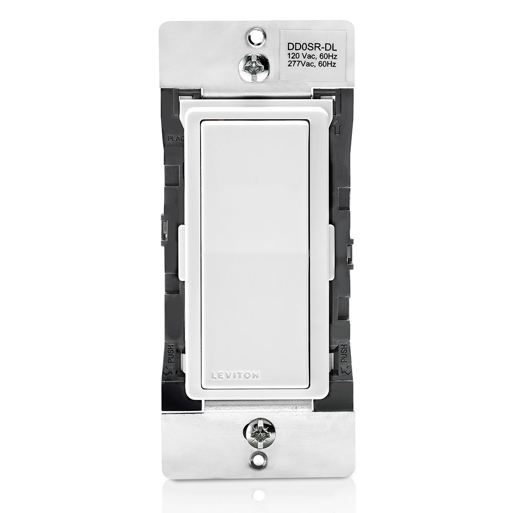 Product image for Leviton DD0SR-DLZ Decora® Smart Switch Companion w/ Locator LED for Multi-Location Switching, 120/277VAC, 60Hz