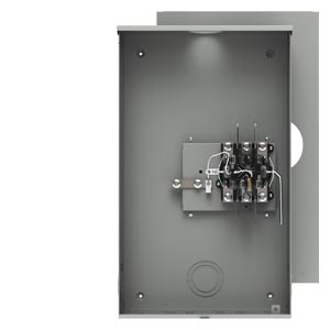 Product image for Siemens 40107-02DU 600 VAC 320 Amp 3-Phase 4-Wire 7-Jaw 1-Position Lever Bypass Ringless Meter Mounting Equipment