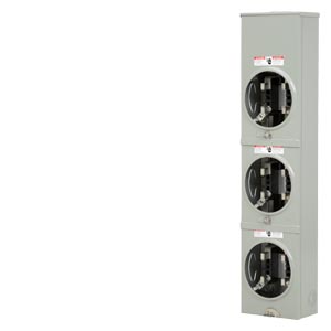 Product image for Siemens UA3B11-0PZA Talon 100 Amp 3-Position 4-Jaw Ringless Horn Bypass MS Overhead Vertical Meter Mounting Device