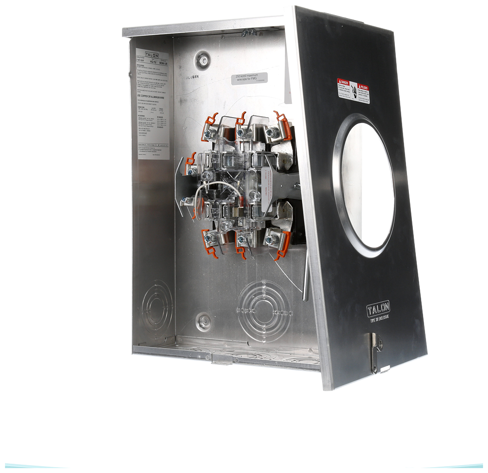Product image for Siemens 41407-025F 600 VAC 200 Amp 3-Phase 3-Wire 7-Jaw 1-Position Lever Bypass Ringless Meter Mounting Equipment