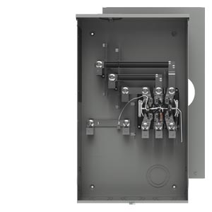Product image for Siemens 44707-826 600 VAC 320 Amp 3-Phase 4-Wire 7-Jaw Lever Bypass Ringless Meter Mounting Equipment