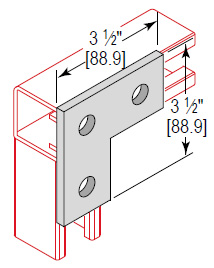 Product image for MINRLAC CP3HS4 3 HOLE CORNER PLATE