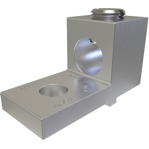 Product image for Ilsco ATTA-1/0-14 Aluminum Anti-Turn Mechanical Lug, Conductor Range 1/0-14, 1 Conductor, 1/4in Bolt Size, Tin Plated, UL, CSA
