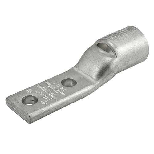Product image for Ilsco CSWN-1000-12-134 SureCrimp® Copper Compression Lug, Conductor Size 1000, 2 Holes, 1/2in Bolt Size, 1-3/4in Hole Spacing, Standard Barrel, Sight Window, Narrow Tang, Tin Plated, UL, CSA