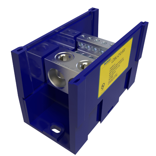 Product image for Ilsco LDBU-212-500 Snapbloc Power Distribution Block, Modular Design, Dual Rated, Line Conductor Range 500-4, Load Range 4-14, 2 Ports Per Pole Line Side, 12 Ports Per Pole Load Side, 1 Pole, UL, CSA