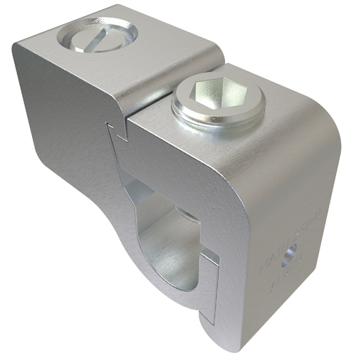 Product image for Ilsco GTT-250-0 Aluminum T Tap Connector, Dual Rated, Main Conductor Range 250-1/0, Tap Range 1/0-12 AL, 1/0-14 CU, Tin Plated, UL, CSA
