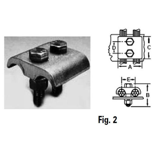 Product image for ILSCO GJS-6 GRD CLAMP (2) 1000KCMIL