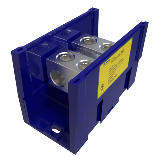 Product image for Ilsco LDBU-22-350 Snapbloc Power Distribution Block, Modular Design, Dual Rated, Line Conductor Range 350-6, Load Range 350-6, 2 Ports Per Pole Line Side, 2 Ports Per Pole Load Side, 1 Pole, UL, CSA