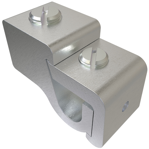 Product image for Ilsco GTT-0-0 Aluminum T Tap Connector, Dual Rated, Main Conductor Range 1/0-2, Tap Range 1/0-12 AL, 1/0-14 CU, Tin Plated, UL, CSA