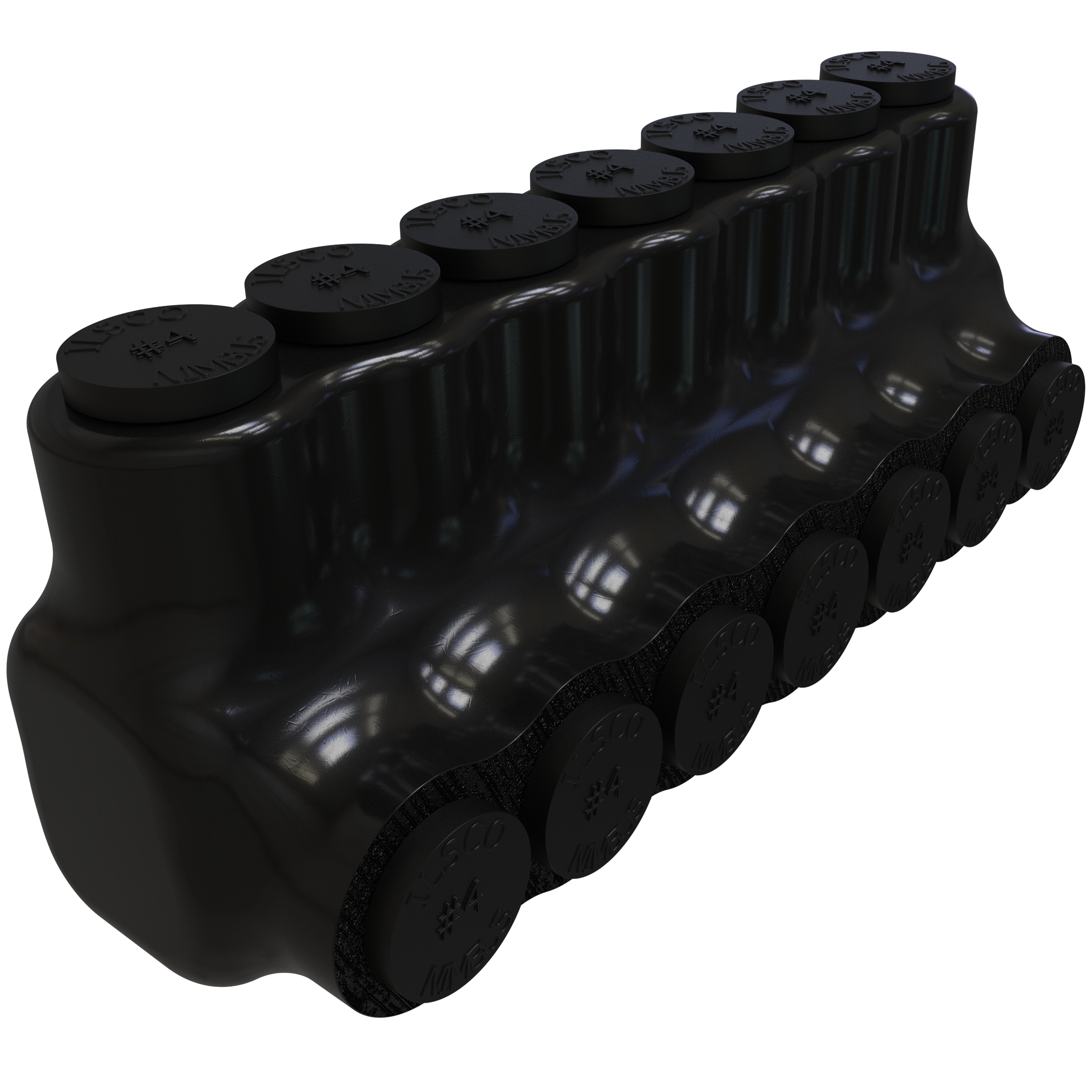 Product image for ILSCO PBTS-7-4 INSUL AL MECH (7) 4-14 SGL T UL CSA
