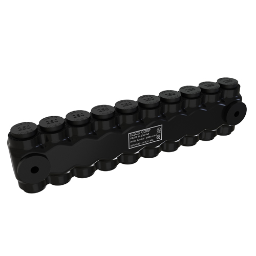 Product image for ILSCO PBTD-8-250-M INSUL AL MECH (8) 250-6 MTG TUL CSA