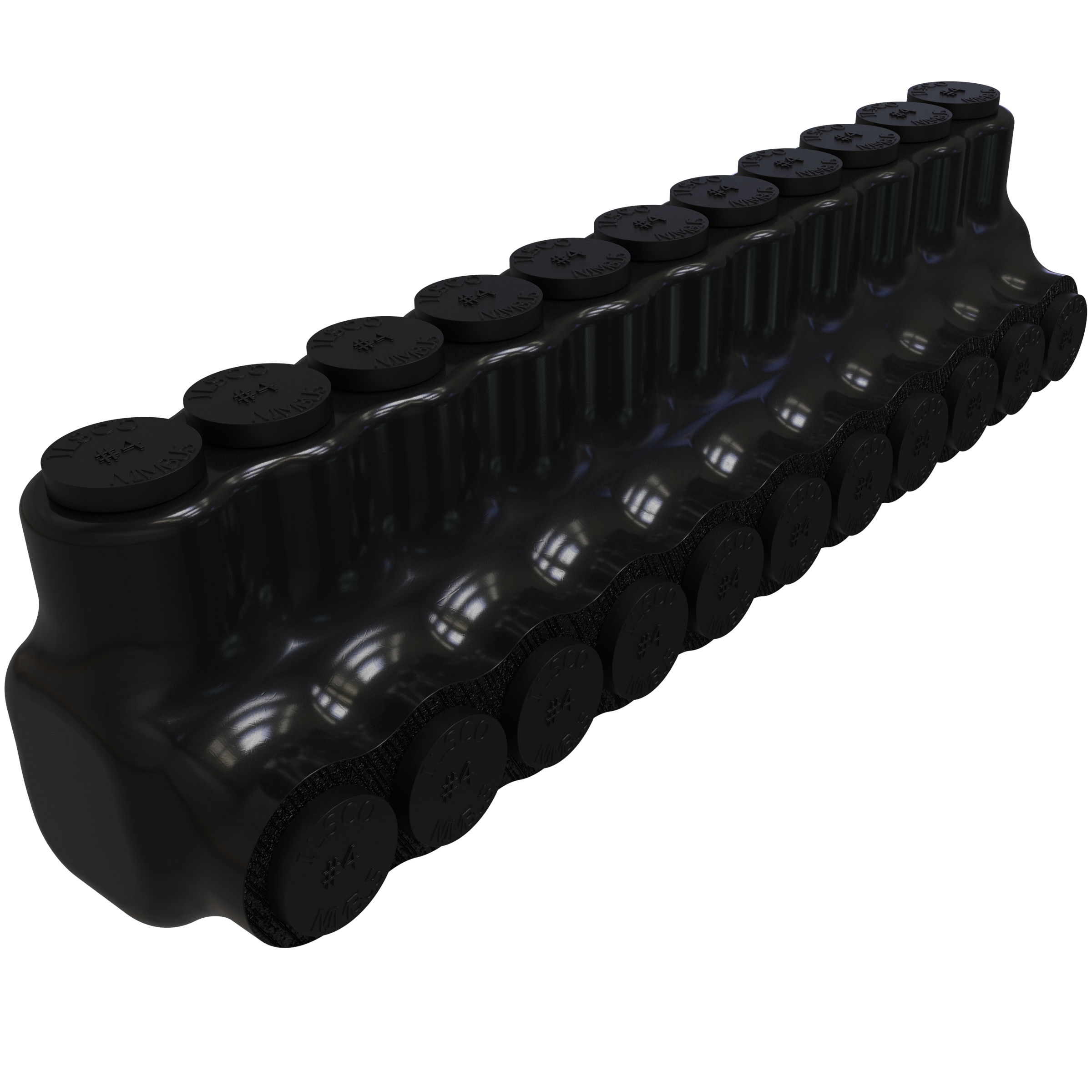 Product image for ILSCO PBTS-11-4 INSUL AL MECH (11) 4-14 SGL TUL CSA