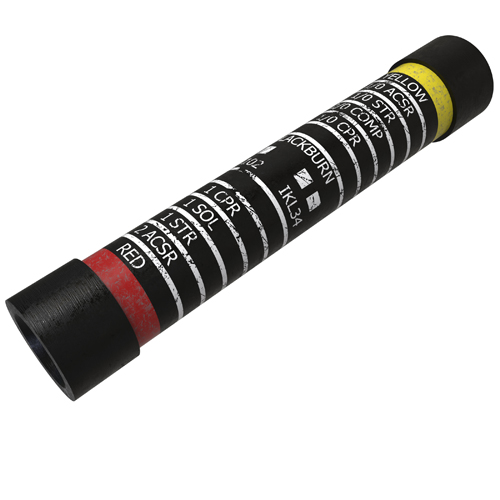Product image for ILSCO PICS-835 1/0 to 2/0 AWG Side A 2 to 1 AWG Side B Polyethylene End Cap Aluminum Insulated Compression Sleeve