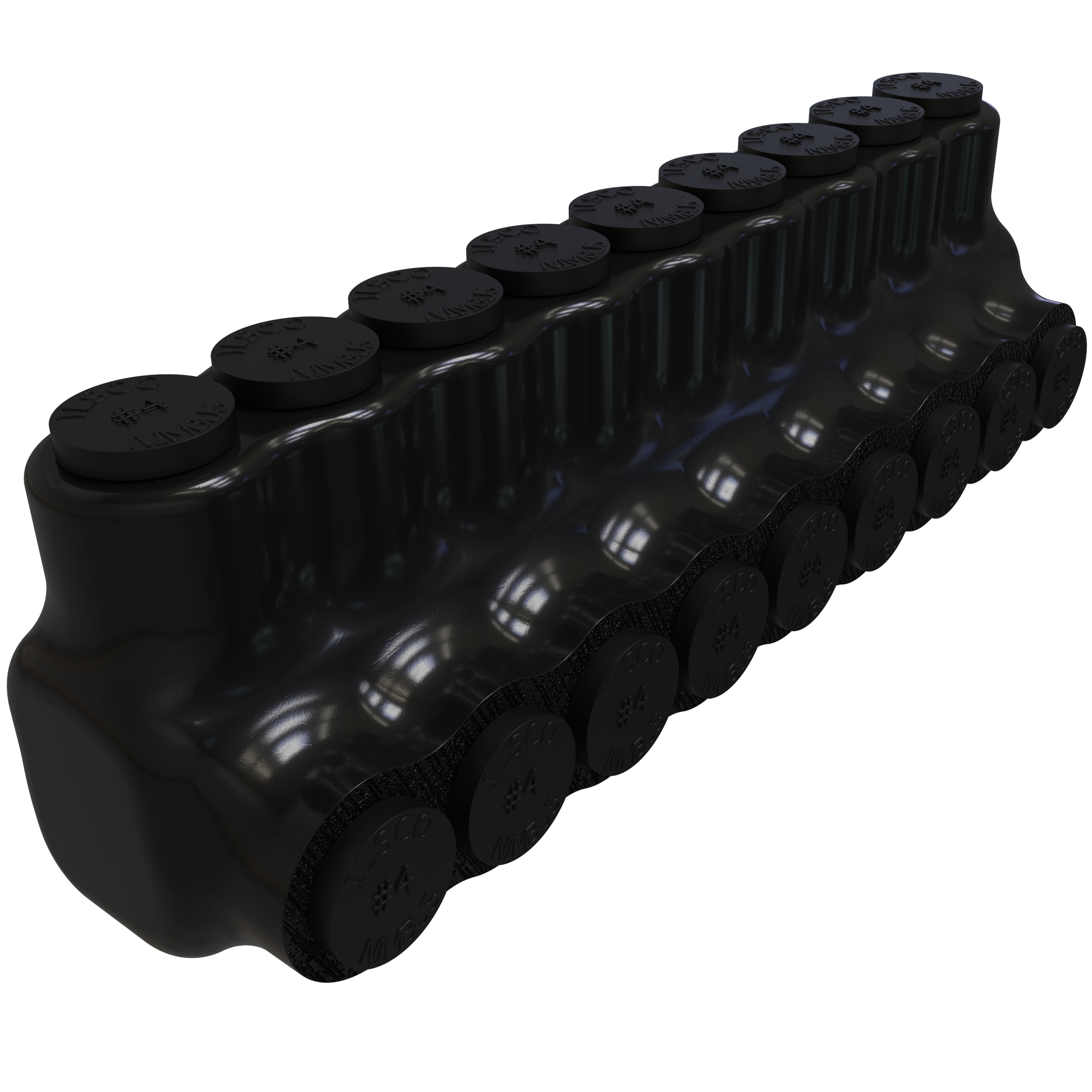 Product image for ILSCO PBTS-9-4 INSUL AL MECH (9) 4-14 SGL T UL CSA