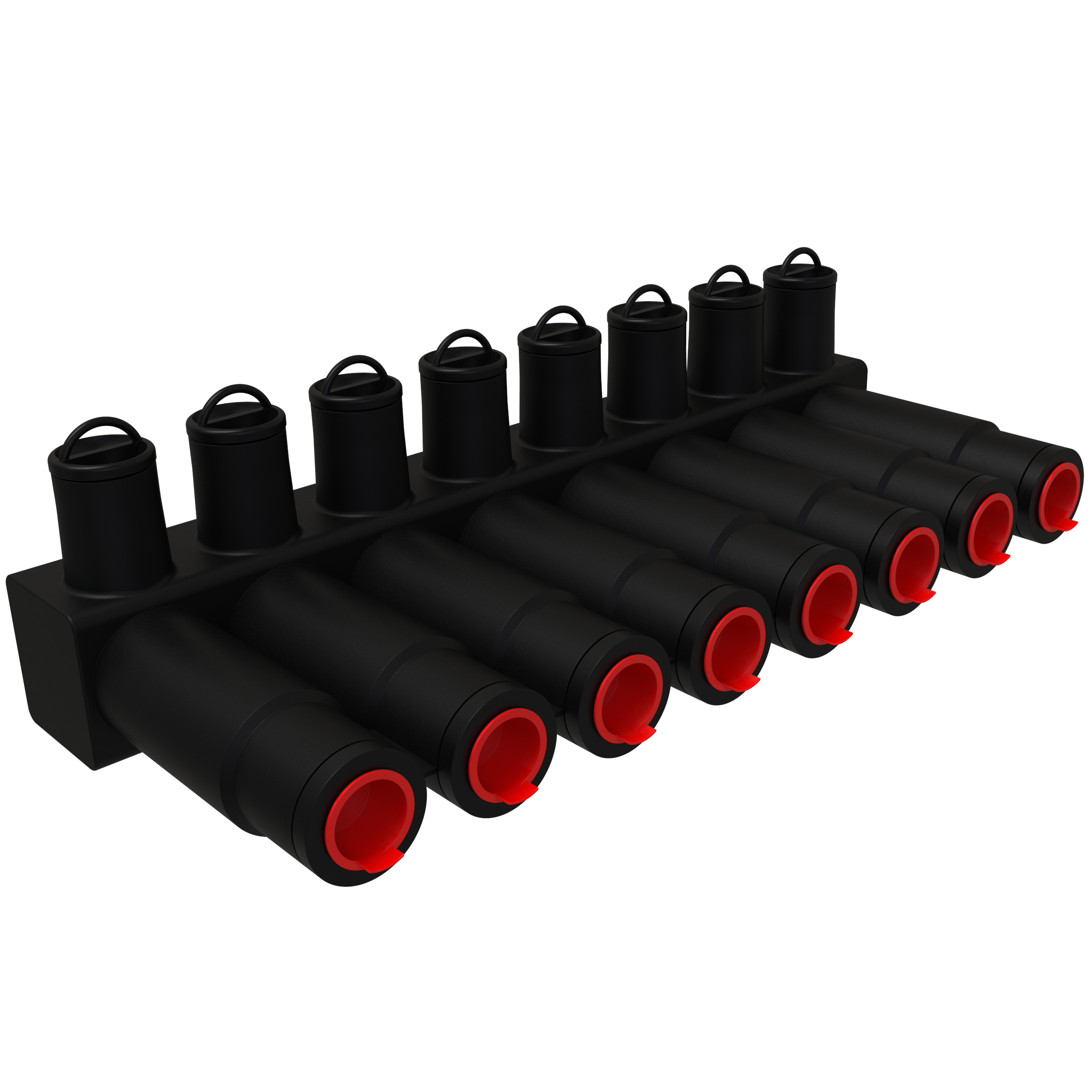 Product image for Ilsco PED-8-500-SS-Z SafetySub Insulated Multi-Tap Connector, Dual Rated, Direct Burial, Conductor Range 500-10, 8 Ports