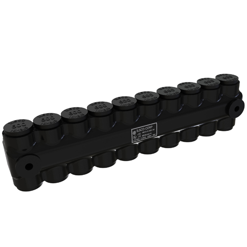 Product image for ILSCO PBTD-8-500-M INSUL AL MECH (8) 600-4 MTG TUL CSA