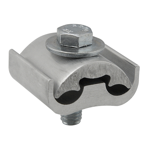 Product image for Ilsco PG402-S-Z Aluminum Parallel Groove Clamp, Dual Rated, Conductor Range 4/0-2, 3/8in Steel Bolt