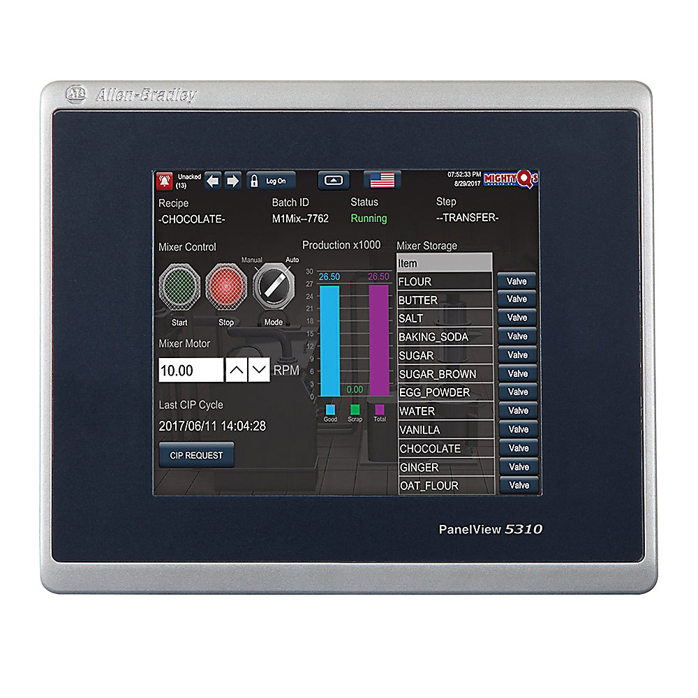 A-B 2713P-T10CD1-K PanelView 5310 G Graphic Terminal CC