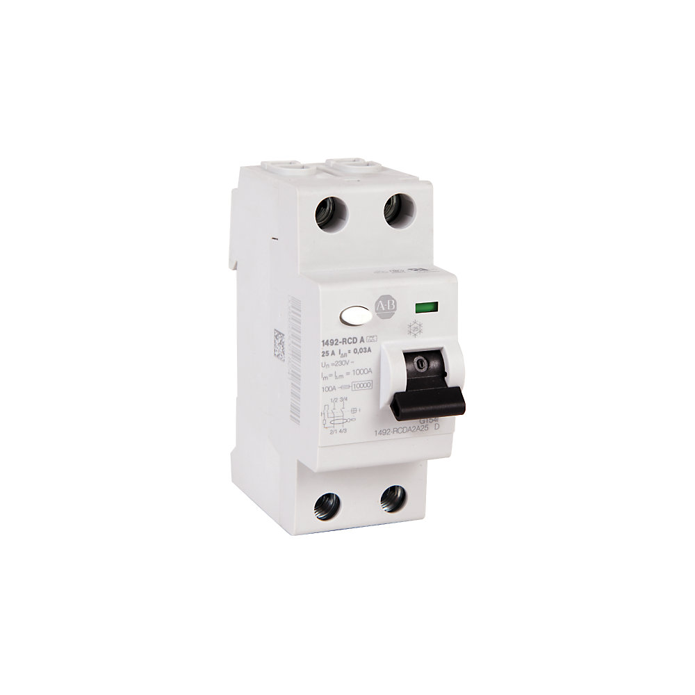 Product image for Allen Bradley 1492-RCDA2A25-US Residual Current Device 25 A, 2 P