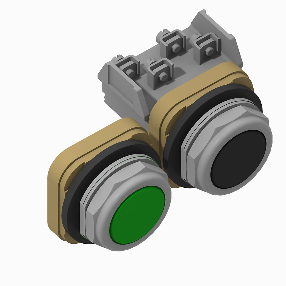 Product image for A-B 800T-FA12AV 30mm Double Push Bu