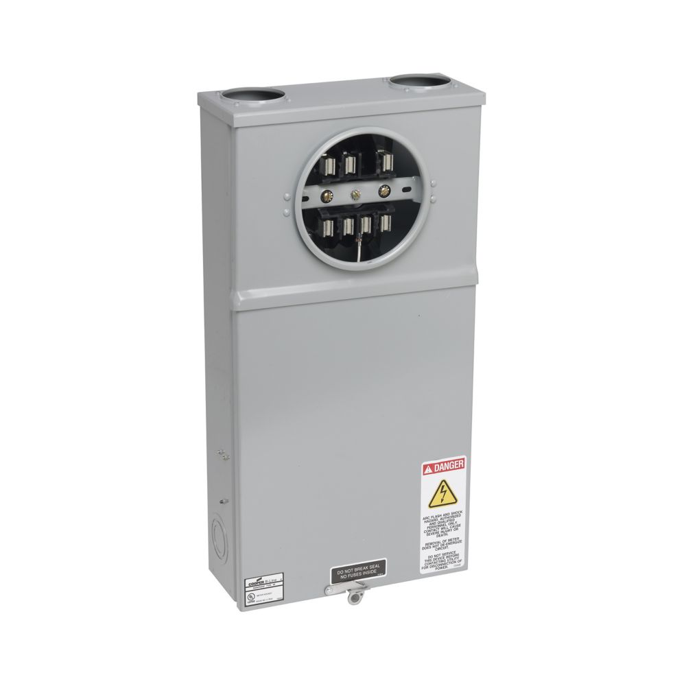 B-Line 125-TB Single Meter Socket, 100 A, Test block, Ring type, 3R ...