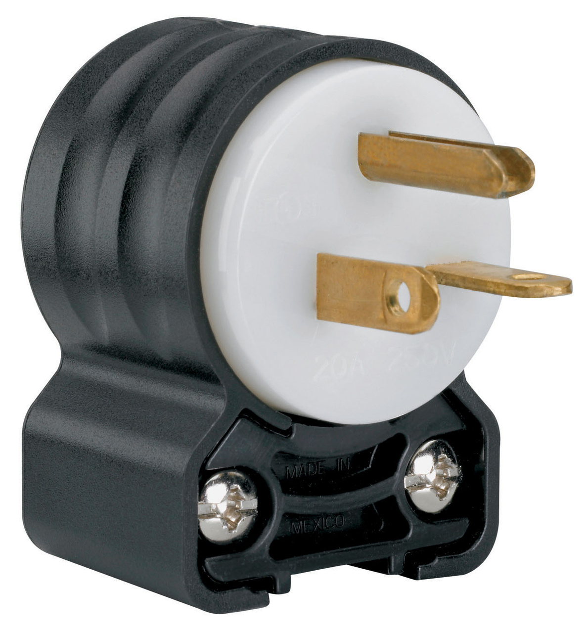 P&S PS5466-SSAN Straight Blade Angle Plug 3-Way 20A 250V | Gordon