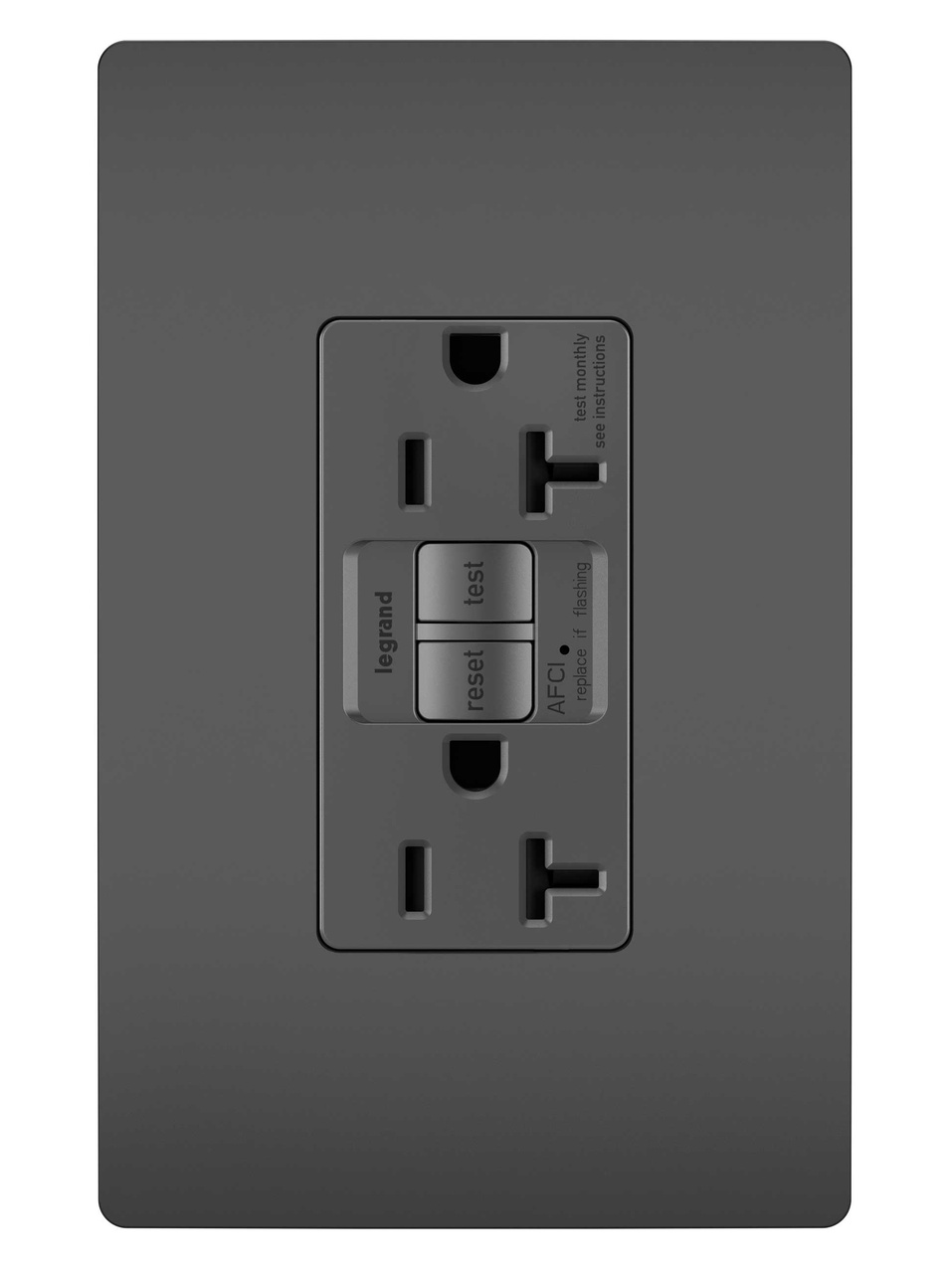 Product image for Pass & Seymour AF202TRBK 20A 125V Tamper-Resistant Arc-Fault Circuit Interrupter - Black