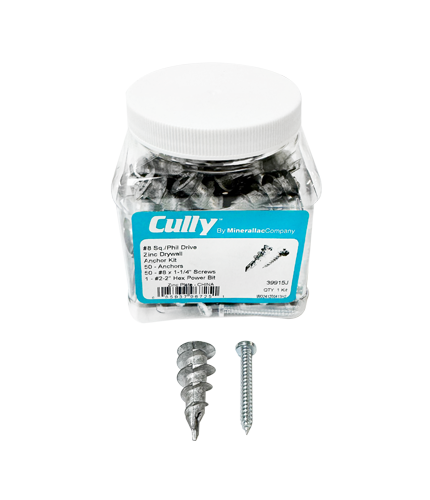 Cully 39915 #8 EZ Ancors™, Zinc Alloy with #8 x 1-1/4