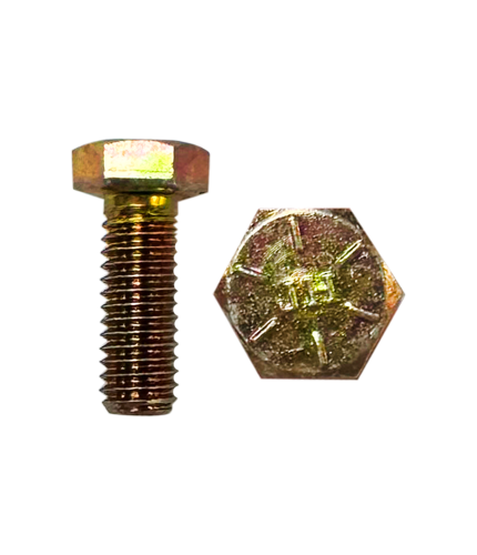 Product image for Cully 558488USJ 1/2-13 x 3" Hex Head Cap Screw, Grade 8, Partial Threaded, Yellow Zinc Plated, Domestic, Jar