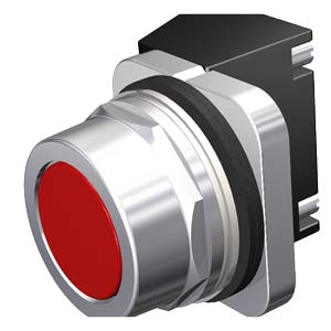 Product image for Siemens 52PA8A2A Red 2-Position Momentary Flush Push Button
