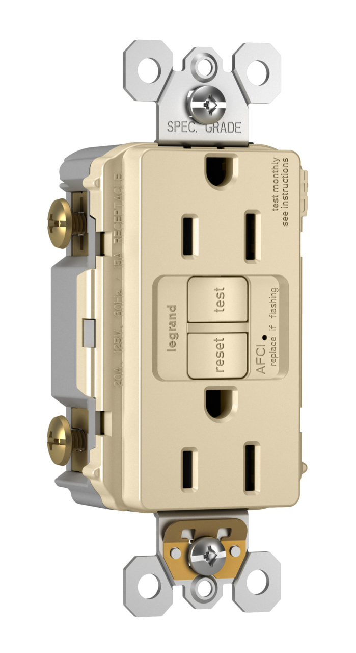 Product image for Pass & Seymour AF152TRI 15A 125V Tamper-Resistant Arc-Fault Circuit Interrupter - Ivory