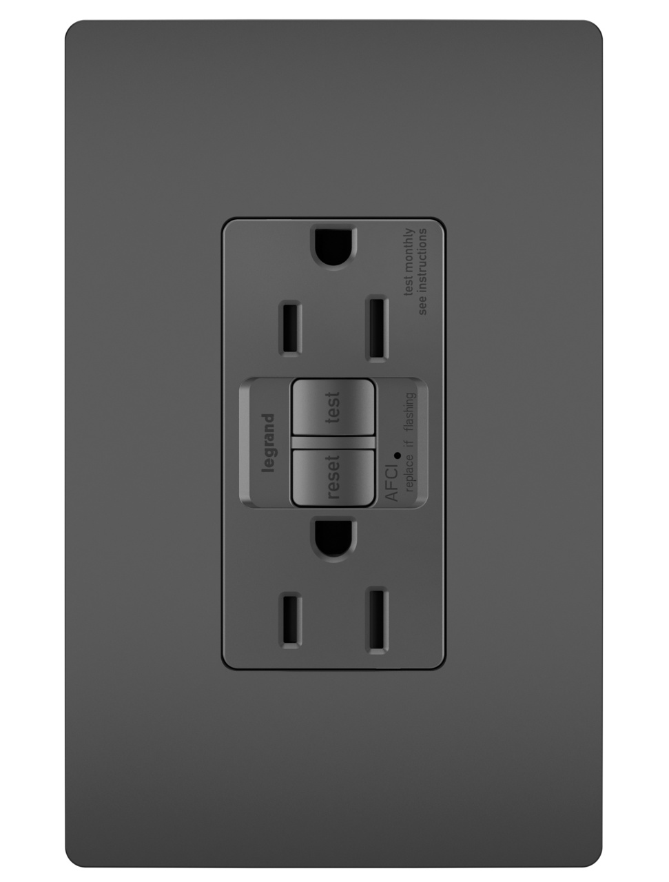 Product image for Pass & Seymour AF152TRBK 15A 125V Tamper-Resistant Arc-Fault Circuit Interrupter - Black